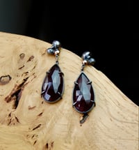 Image 3 of Garnet drop earrings 