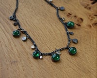 Image 1 of Chrome diopside celestial necklace 