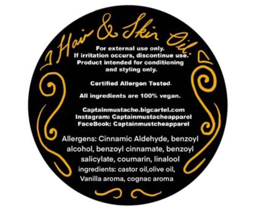 Image of The Connoisseur, Vanilla & Cognac 30ml Beard Oil