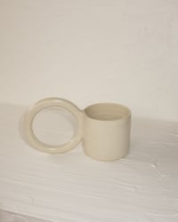 Image 1 of Circle Mug in Ivory Satin, Tall