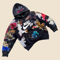 Image 2 of REWORKED NIKE SB BATIK PATCHWORK HOODIE SIZE L BOXY