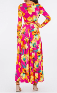 Image 3 of Spring things Maxi dress- Fuchsia
