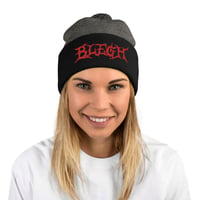Image 5 of TWO TONE BLEGH BEANIE - SOLID DEATHCORE STYLE