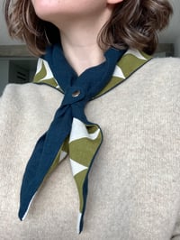 Image 3 of Patchwork Neckerchief - Atlantic + Moss