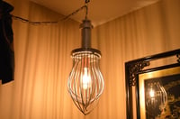 Image 2 of Whisk Pendant Light, Upcycled Industrial Hanging Lamp, Chandeliers & Pendants, #427