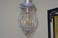 Image 3 of Whisk Pendant Light, Upcycled Industrial Hanging Lamp, Chandeliers & Pendants, #427