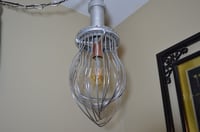 Image 5 of Whisk Pendant Light, Upcycled Industrial Hanging Lamp, Chandeliers & Pendants, #427