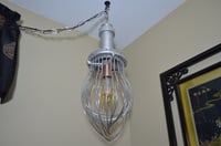 Image 6 of Whisk Pendant Light, Upcycled Industrial Hanging Lamp, Chandeliers & Pendants, #427