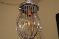 Image 4 of Whisk Pendant Light, Upcycled Industrial Hanging Lamp, Chandeliers & Pendants, #427