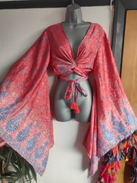Image 1 of Stevie sari top big AF kimono sleeves 