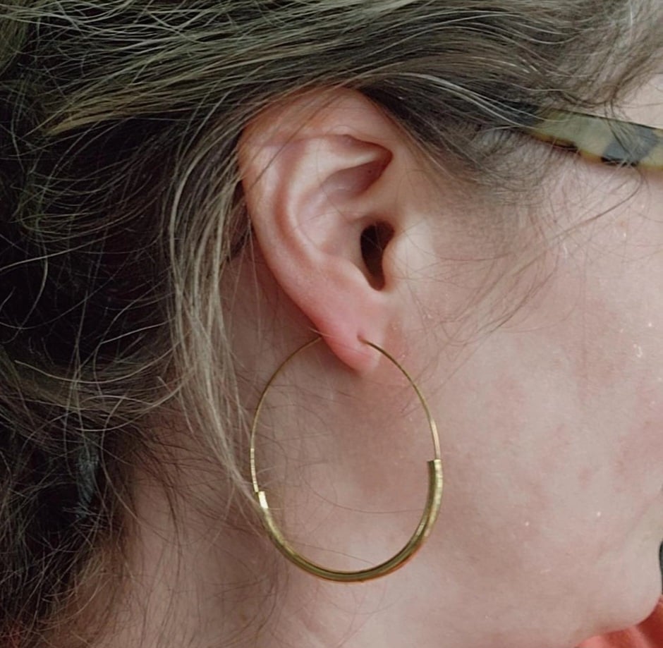 Image of Threaded Brass Hoops