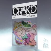 Image 1 of Holographic "CRAK'D" Stickers 4 Pack