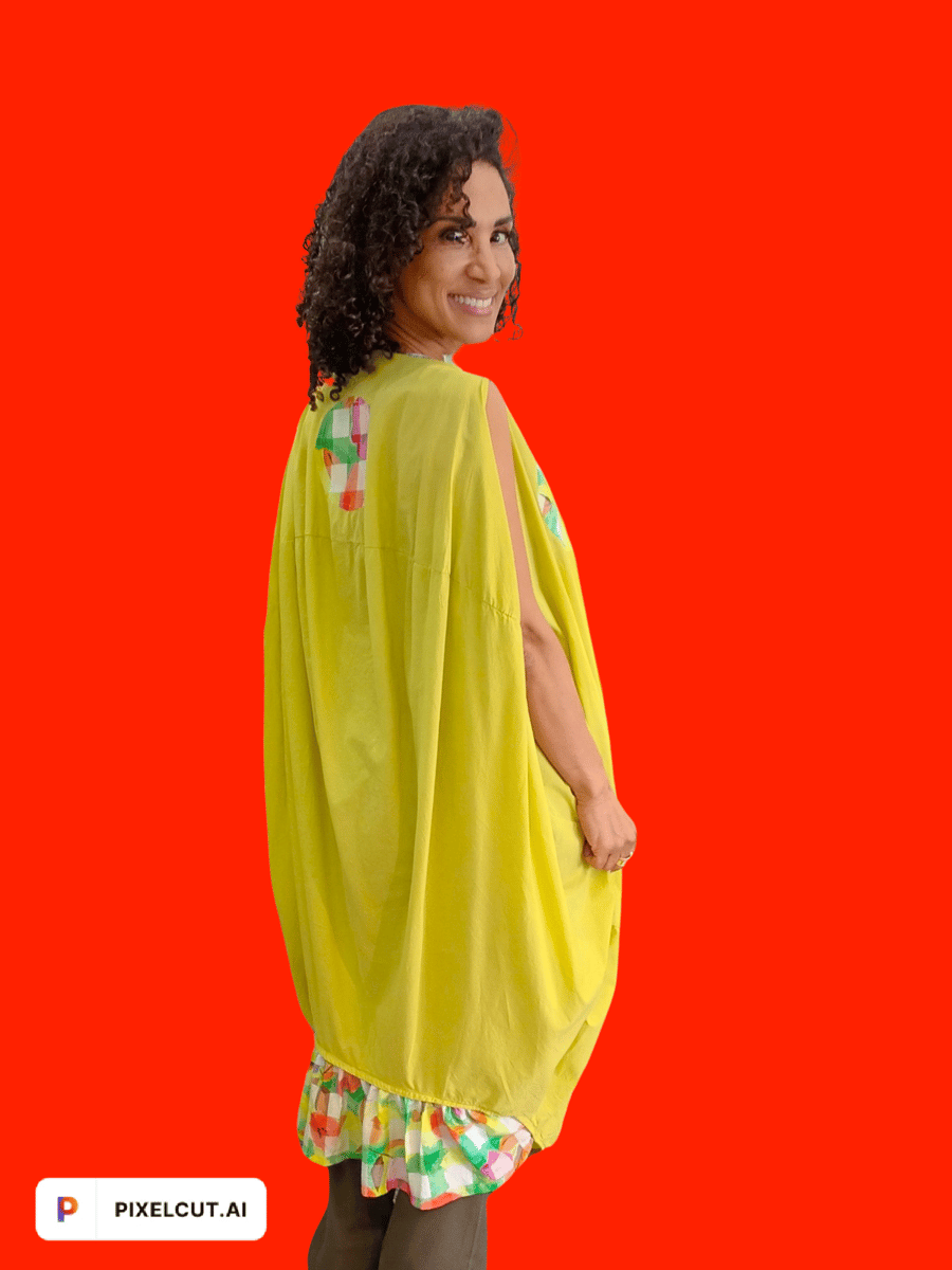 Image of yellow baloon dress