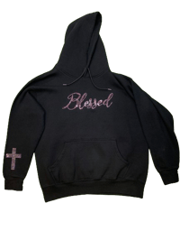 Image 2 of Blessed Rhinestone Hoodie