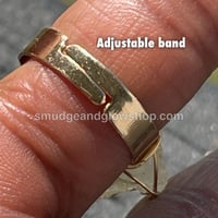 Image 2 of NEW* Raw Crystal Adjustable Rings