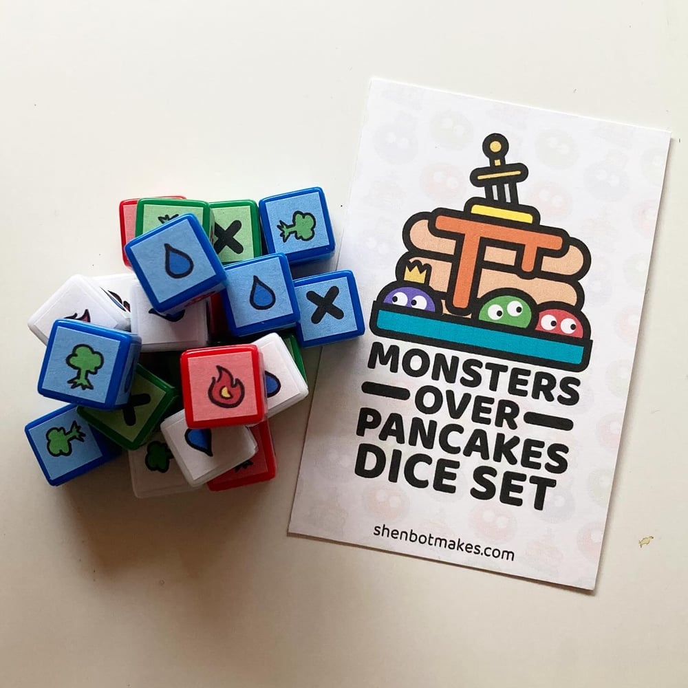 Monsters Over Pancakes Dice Set