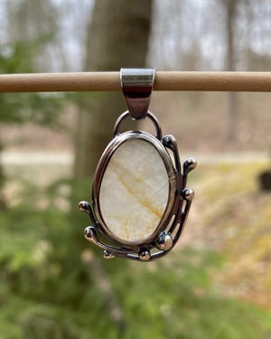 Image of Freeform Seaweedy Quartz & Silver Pendant