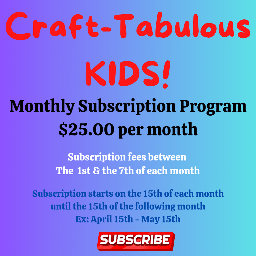 Image of Craft-Tabulous KIDS subscription program 
