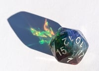 Image 1 of Soft Rainbow Clouds Gem Cut D20 Single