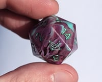 Image 1 of Plum and Mint Swirl Standard D20 Single