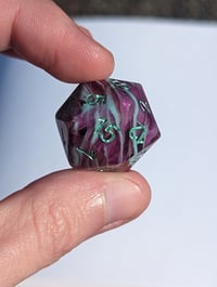 Image 3 of Plum and Mint Swirl Standard D20 Single