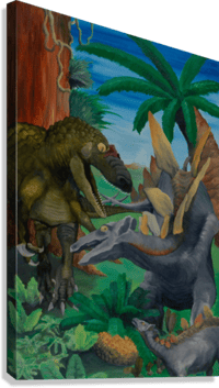 Allosaurus Stretched Canvas