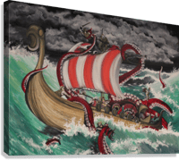 Image 1 of The Kraken Stretched Canvas