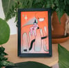 "CLOWN SUR UNE CHAISE" / Peinture originale