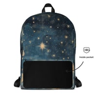 Image 4 of Celestial Night Sky Stars and Clouds Painting Backpack