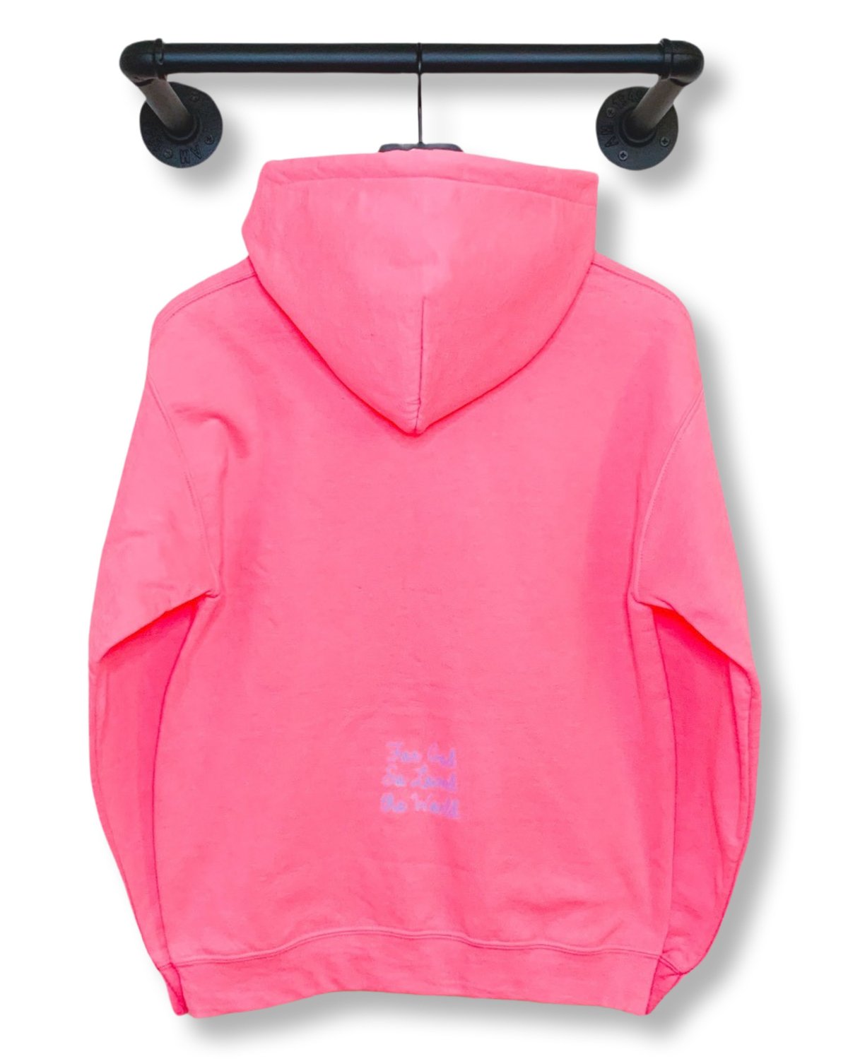 Image of Jesus. Hoodie-Brite Pink/Watercolor