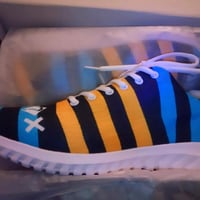 Image 1 of Blue & Yellow Men’s Athletic Shoes 