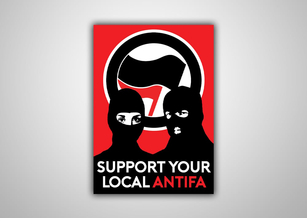 Image of 100 Autocollants "SUPPORT YOUR LOCAL ANTIFA"
