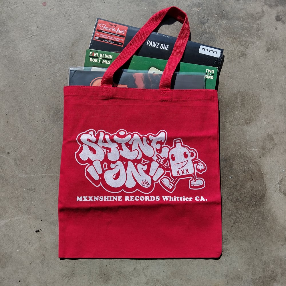 Shine On canvas record bags