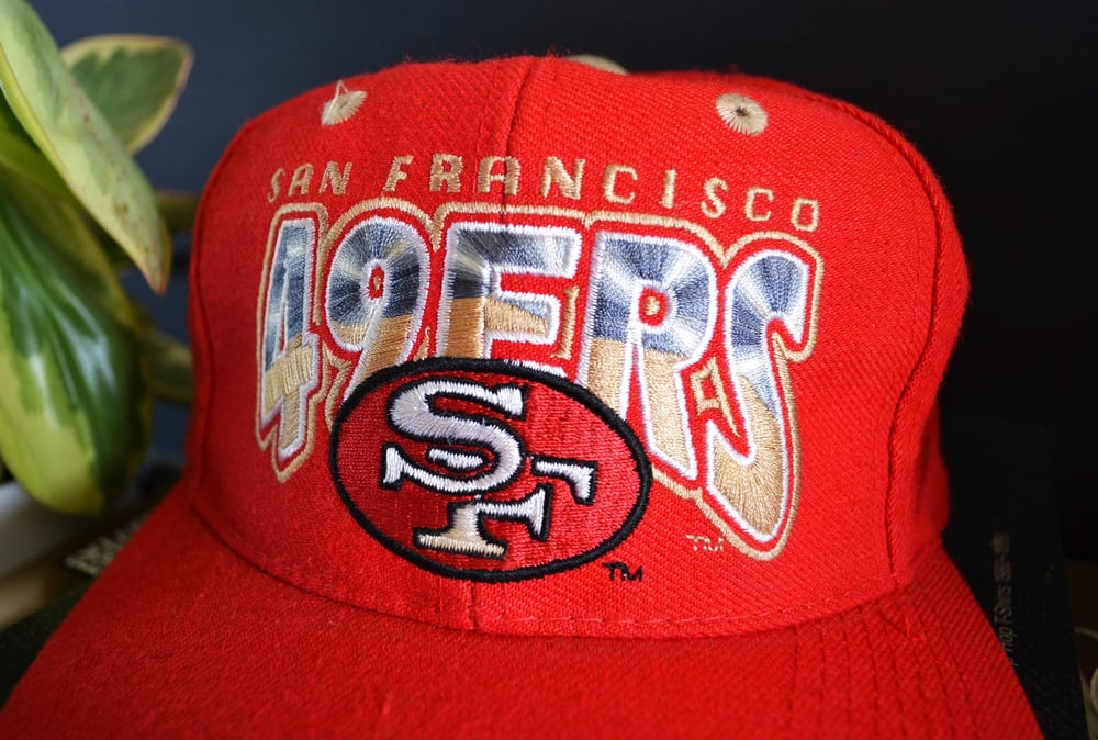 Image of Vintage 1990's San Francisco 49ers The Game Gradient Snapback Hat