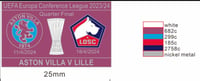 Image 2 of Aston Villa V Lille Quarter final match badge