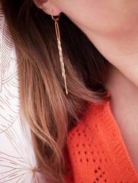 Image 3 of Boucles d'Oreilles Longues SILJE Or/Argent