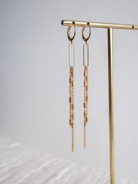 Image 2 of Boucles d'Oreilles Longues SILJE Or/Argent