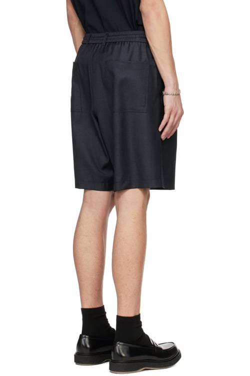 Image of Dark Grey Wool Track Shorts