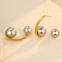 Image 2 of Naomi Gold & Silver Ball Earrings