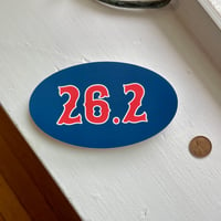 Image 2 of Boston Marathon 26.2 Oval Sticker