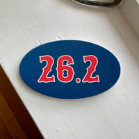 Image 1 of Boston Marathon 26.2 Oval Sticker