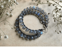 Image 1 of Labradroite Hoops/n41