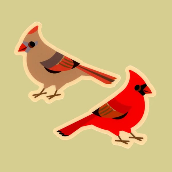 Image of Cardinal Stickers