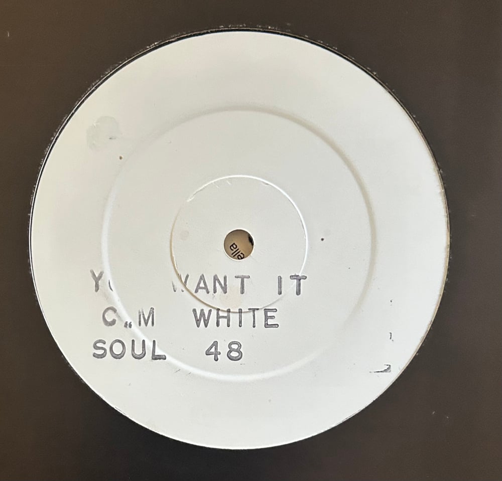 C.M White  – You Want It (White label) 12"