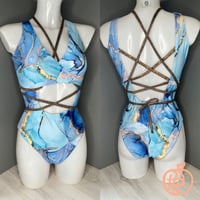 Image 3 of Blue marble Peachy Bodysuit