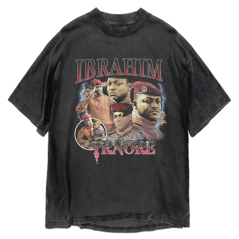 Image of Ibrahim Traoré  Retro/Vintage Collage Tee