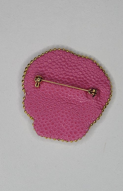 Image of Broche brodée PENSEE VIOLETTE