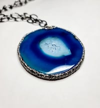 Image 2 of Blue Agate Stone  Necklace 