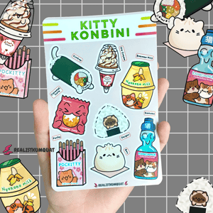 Image of Kitty Konbini Sticker Sheet