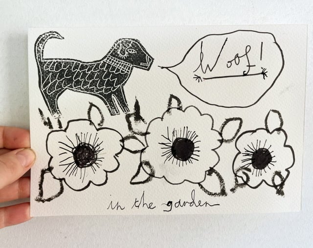 Image of A woof in the garden 